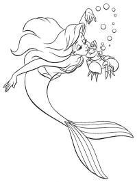 Ariel i krab Sebastian