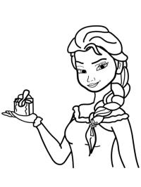 Elsa z prezentem
