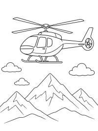 Helikopter nad górami