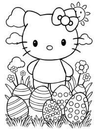 Hello Kitty z pisankami