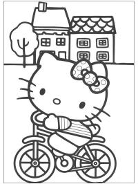 Hello Kitty na rowerze