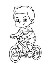 Chłopiec na rowerze