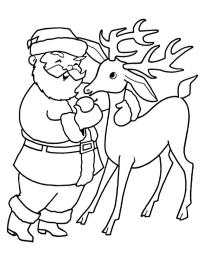 Święty Mikołaj i jego renifer