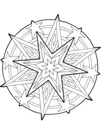 Mandala świąteczna gwiazda