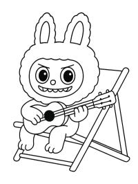 Labubu gra na gitarze