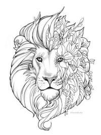 tatuaż mandala lew
