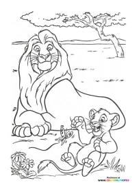 Król Lew Mufasa i Simba