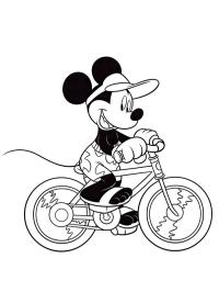 Myszka Miki na rowerze