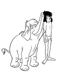 Słoń i Mowgli