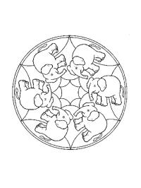 słoń mandala