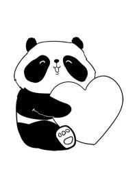 Panda z sercem