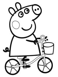 Świnka Peppa na rowerze