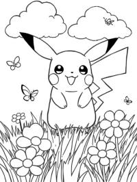 Pikachu w trawie