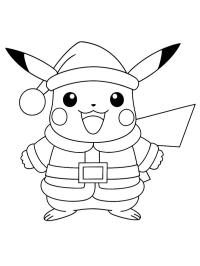 Pikachu jako Mikołaj
