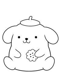 Pompompurin z ciastkiem