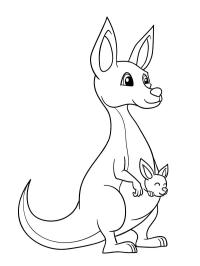 Uroczy kangur z dzieckiem