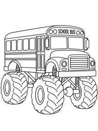 Monster truck autobus szkolny