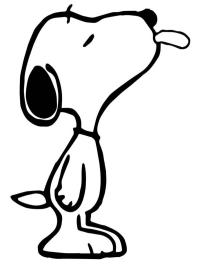 Snoopy pokazuje język