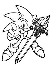 Sonic z mieczem caliburn