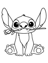 Stitch z różą