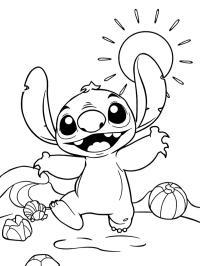 Stitch na plaży