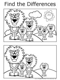 Znajdź różnice: lew