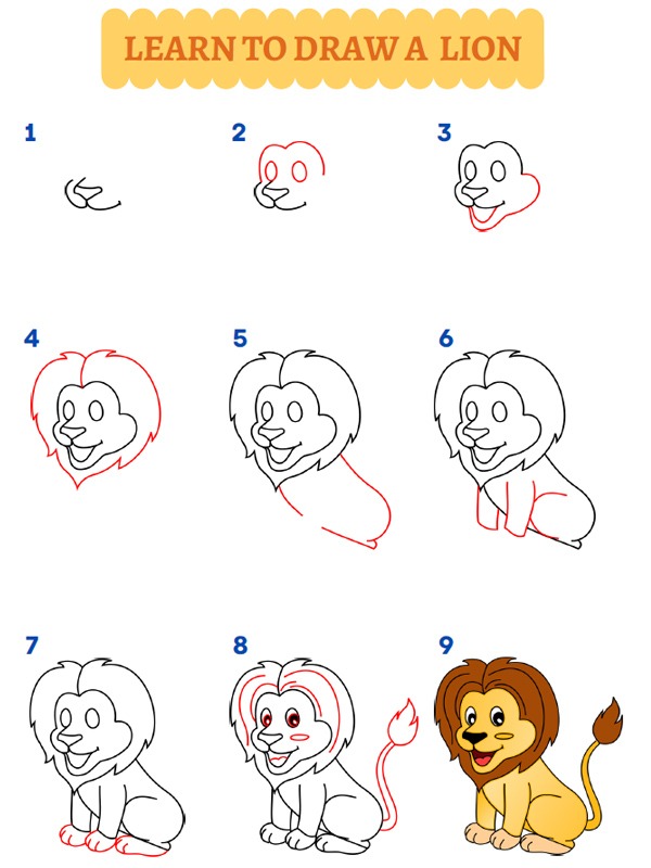 Jak narysować lwa