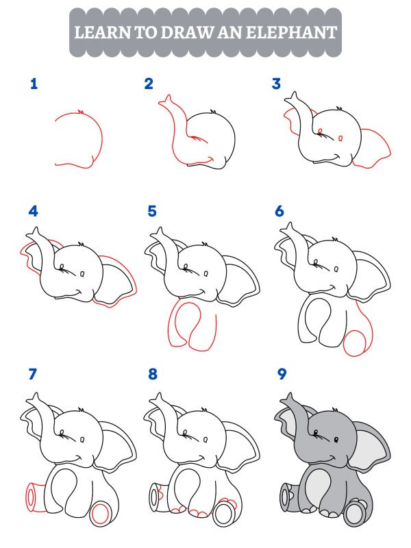 Jak narysować słonia