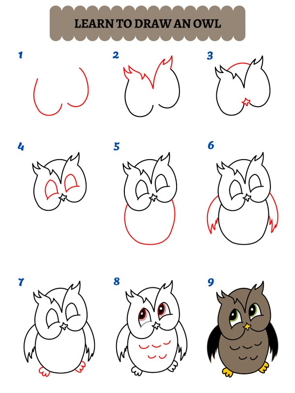 Jak narysować sowę
