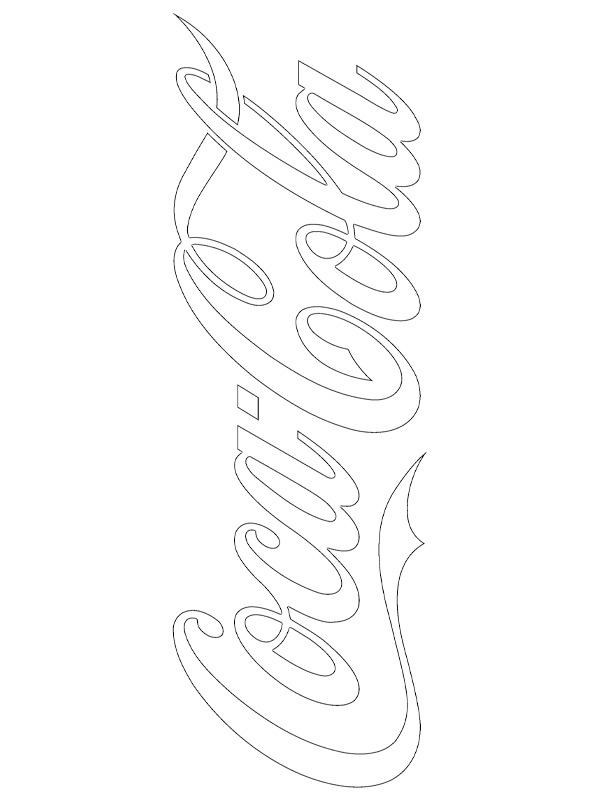 Coca Cola logo kolorowanka