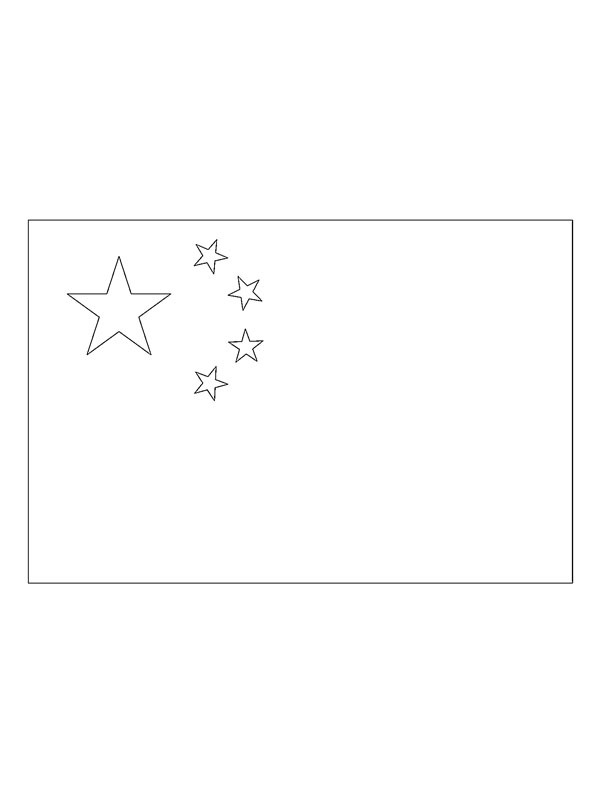 flaga Chin kolorowanka