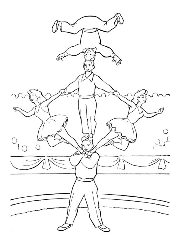 Akrobata kolorowanka