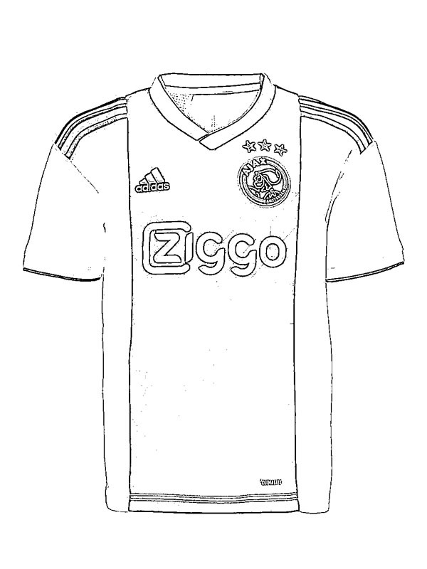 Koszulka piłkarska Ajax kolorowanka