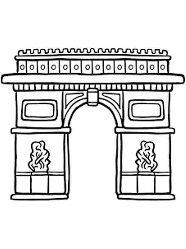 Łuk Triumfalny w Paryżu kolorowanka