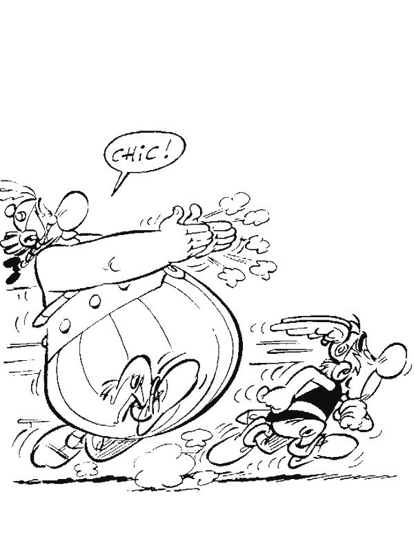 Asteriks i Obeliks biegną kolorowanka