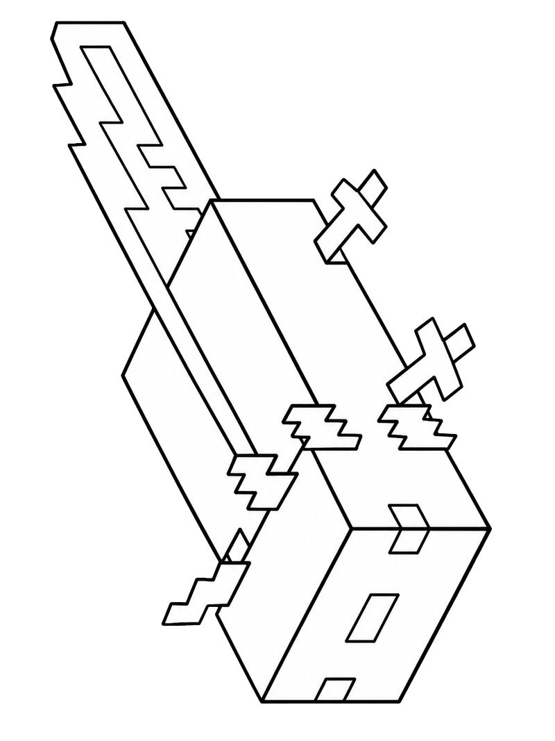 Aksolotl (Minecraft) kolorowanka