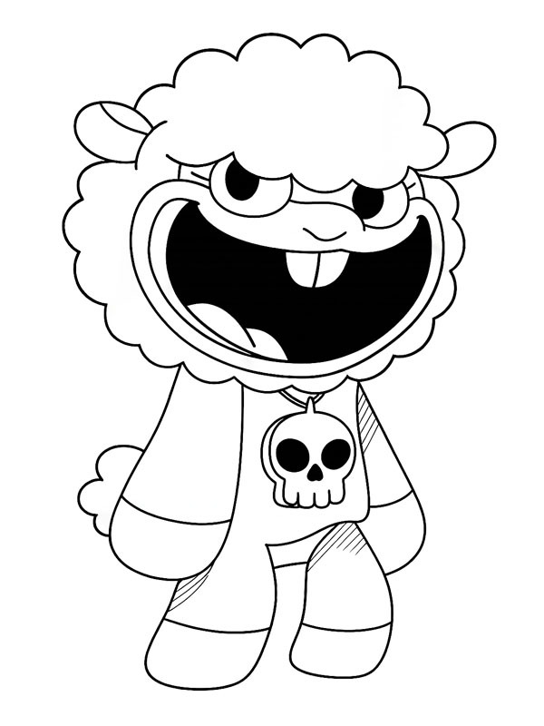 Baba Chops Poppy Playtime kolorowanka