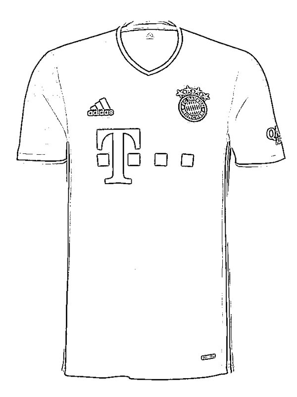 Koszulka piłkarska Bayern Monachium kolorowanka
