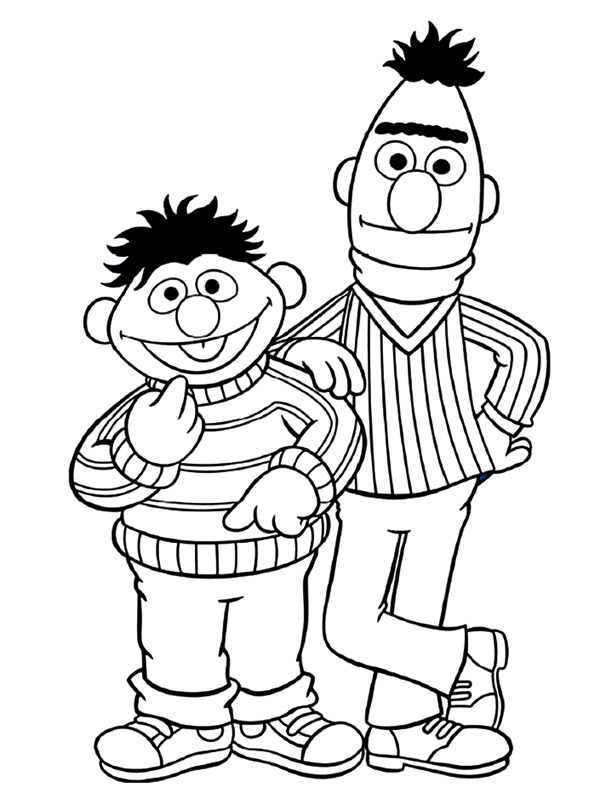 Ernie i Bert kolorowanka
