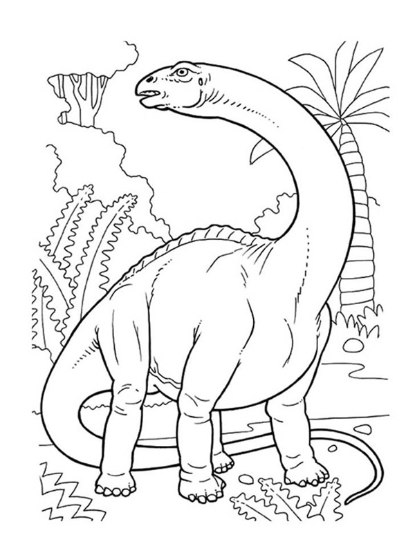 Brontozaur kolorowanka