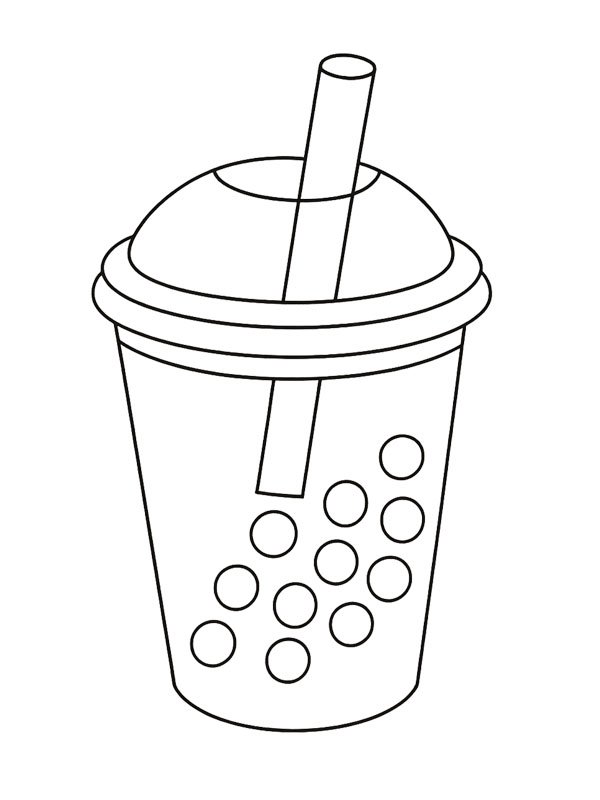 Bubble Tea kolorowanka