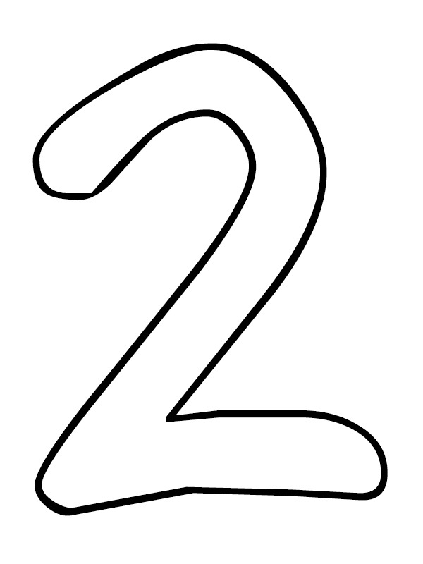 Numer 2 kolorowanka