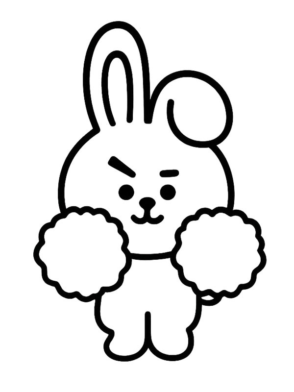 Cooky (BT21) kolorowanka