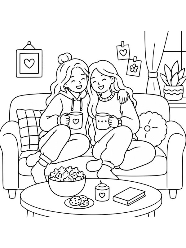 Cozy BFF kolorowanka