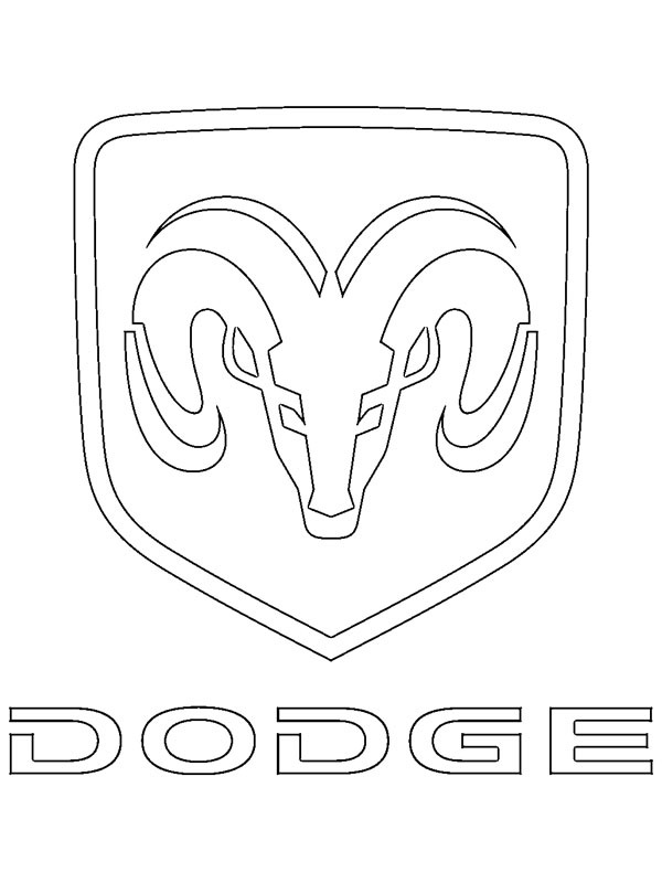 Dodge logo kolorowanka