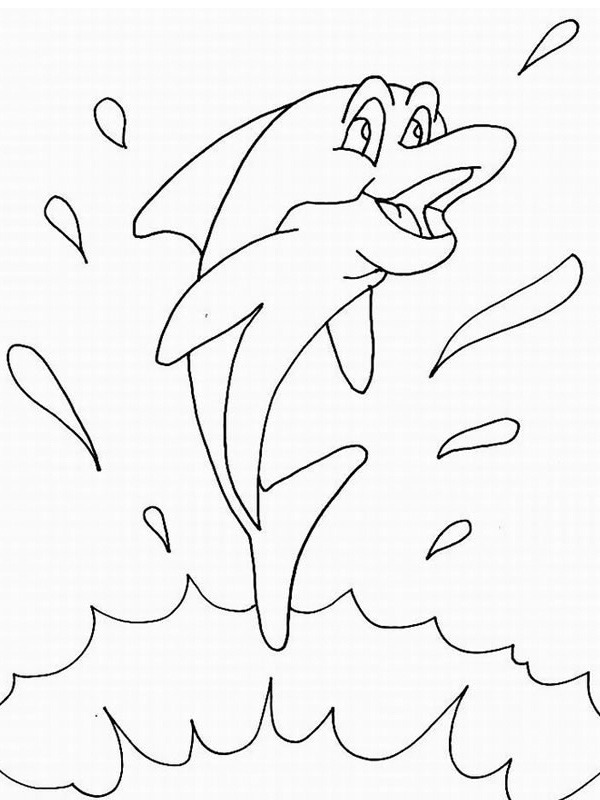 Delfin kolorowanka