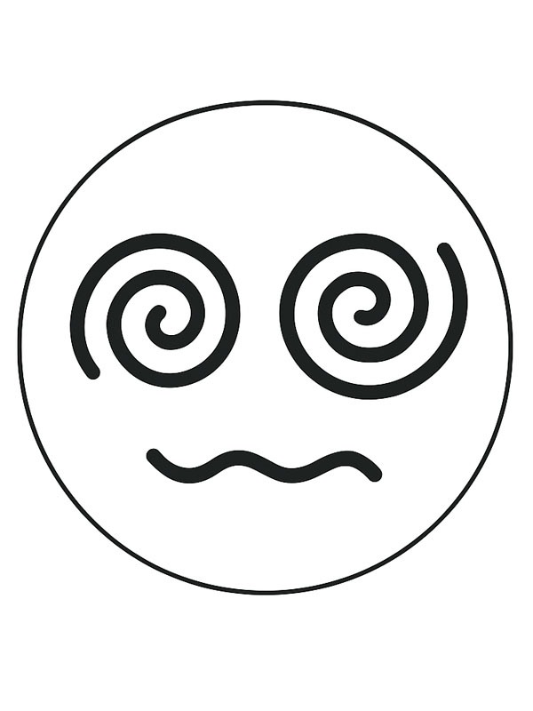 Emoji zawroty głowy kolorowanka