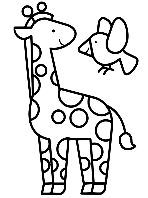 Zwykła żyrafa kolorowanka