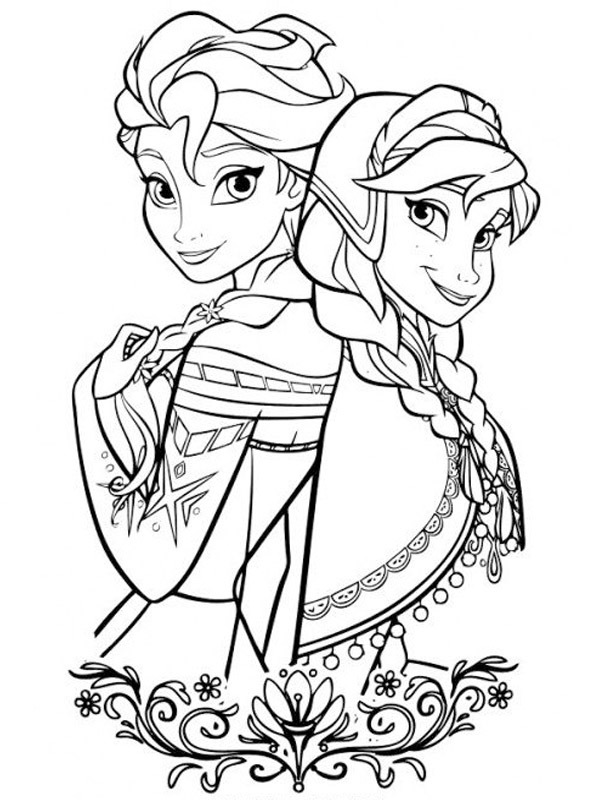 Elsa i Anna kolorowanka