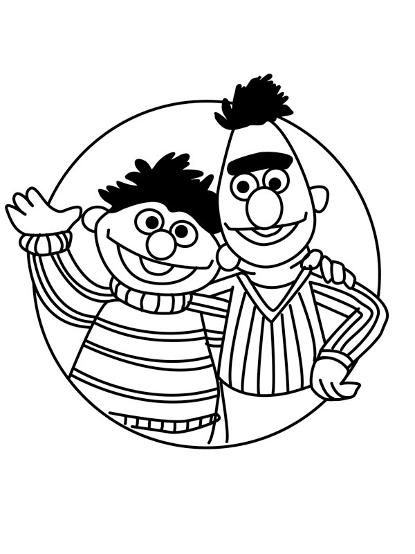 Ernie i Bert kolorowanka
